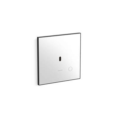Glass faceplate for concealed touchless toilet flushometer, 1.1 gpf - Matte Black by Kohler