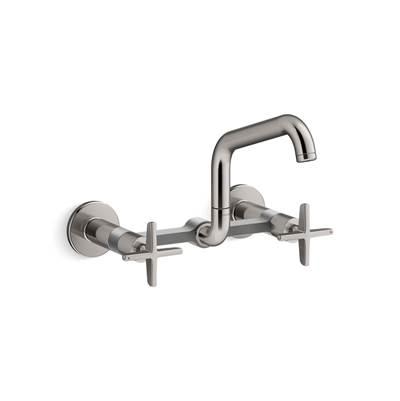 BilletE Two-hole wall-mount bridge kitchen sink faucet