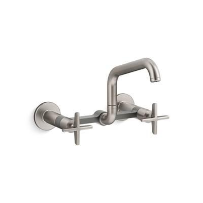 BilletE Two-hole wall-mount bridge kitchen sink faucet