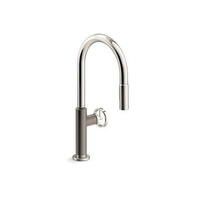 BilletE Pull-down kitchen sink faucet with two-function sprayhead