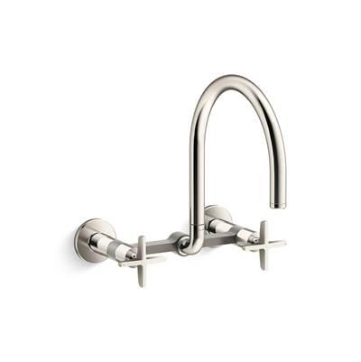 BilletE Two-hole wall-mount bridge kitchen sink faucet