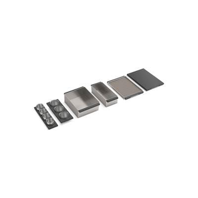 Six-piece workstation sink accessory set