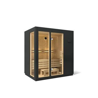 Three-person Indoor Sauna With Floor - Graphite Grey