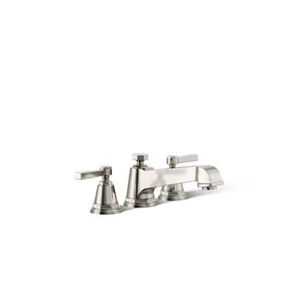 Kohler Pinstripe Pure Deck-mount Bath Faucet Trim - Vibrant Polished Nickel by Kohler