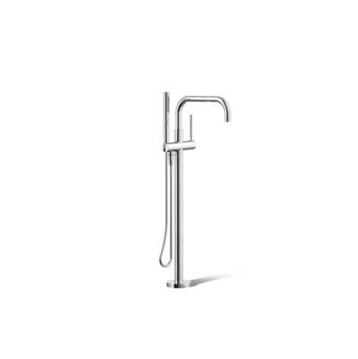 Kohler Purist Floor-mount Bath Filler Trim with Handshower - Polished Chrome by Kohler
