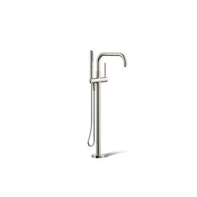 Kohler Purist Floor-mount Bath Filler Trim with Handshower - Vibrant Polished Nickel by Kohler