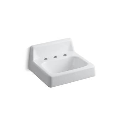HudsonE 19'' rectangular wall-mount bathroom sink - White