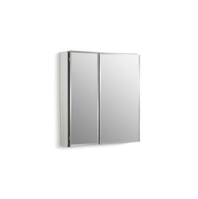 25'' W x 26'' H aluminum two-door medicine cabinet with mirrored doors, beveled edges by Kohler
