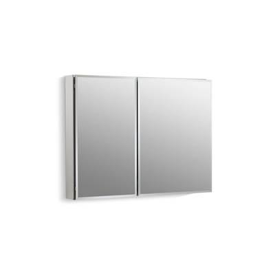 35'' W x 26'' H aluminum two-door medicine cabinet with mirrored doors, beveled edges by Kohler