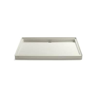 Groove 60'' x 42'' alcove shower base, rear center drain