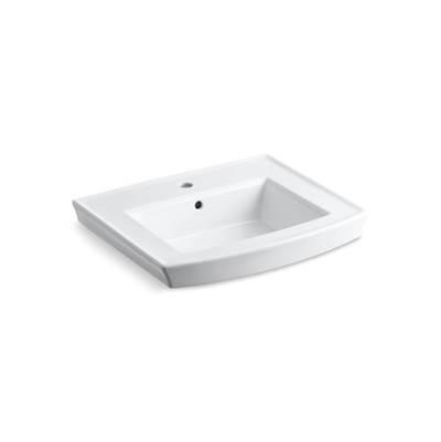 Archer 24'' rectangular pedestal bathroom sink