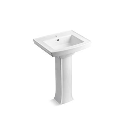 Archer 24'' rectangular pedestal bathroom sink