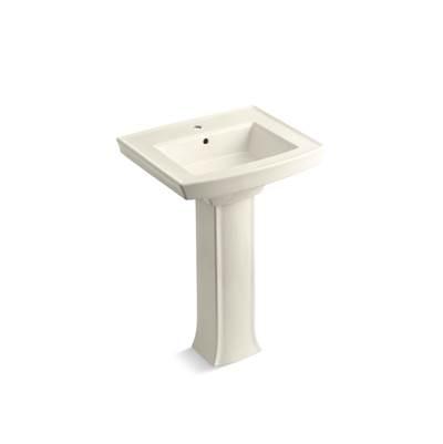 Archer 24'' rectangular pedestal bathroom sink