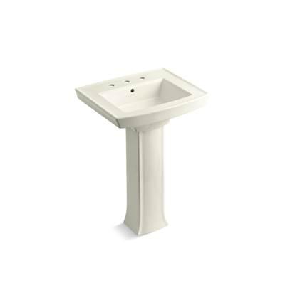 Archer 24'' rectangular pedestal bathroom sink