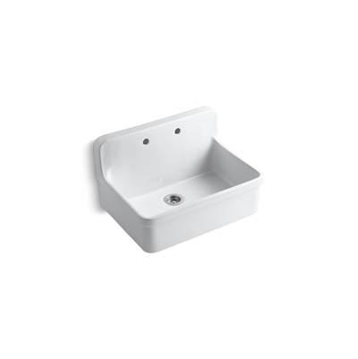 GilfordE 30'' top-/wall-mount single-bowl farmhouse kitchen sink - White