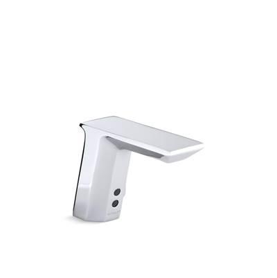 Geometric Touchless single-hole lavatory faucet with InsightE sensor technology and temperature mixer, HES-powered, 0.5 gpm - Polished Chrome