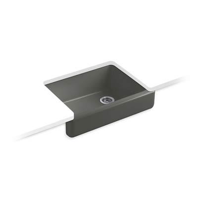 Whitehaven 29-1/2'' undermount single-bowl farmhouse kitchen sink - Thunder Grey