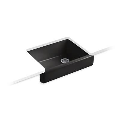 Whitehaven 29-1/2'' undermount single-bowl farmhouse kitchen sink - Black