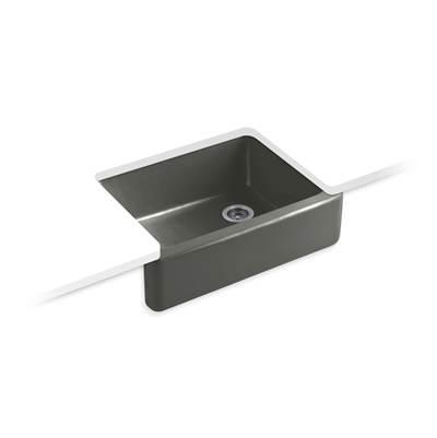Whitehaven 29-3/4'' undermount single-bowl farmhouse kitchen sink - Thunder Grey