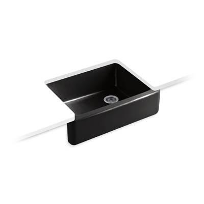 Whitehaven 29-3/4'' undermount single-bowl farmhouse kitchen sink - Black