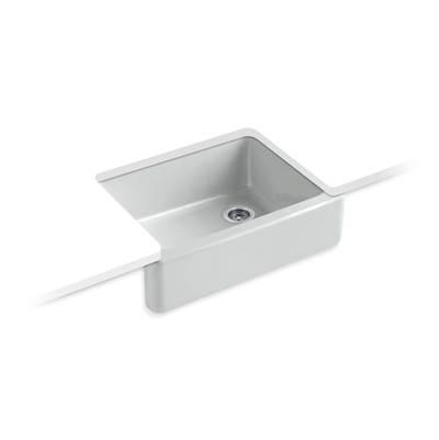 Whitehaven 29-3/4'' undermount single-bowl farmhouse kitchen sink - Ice Grey