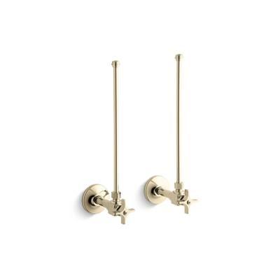 Kohler Pair 3/8'' NPT Angle Supplies with Stop, Cross Handle and Annealed Vertical Tube - Vibrant... by Kohler
