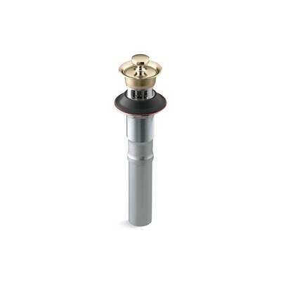 Bathroom sink drain with overflow and non-removable metal stopper by Kohler