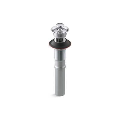 Bathroom sink drain with overflow and non-removable metal stopper by Kohler