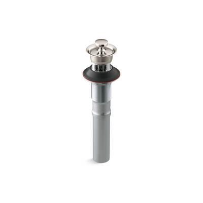 Bathroom sink drain with overflow and non-removable metal stopper by Kohler