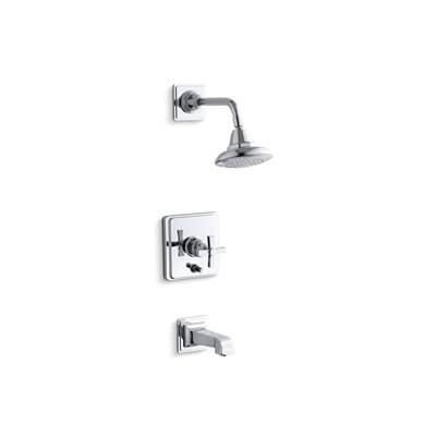 Kohler Pinstripe Pure Rite-temp Bath and Shower Trim Kit with Push-button Diverter and Cross... by Kohler