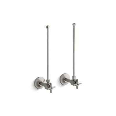 Kohler Pair 3/8'' NPT Angle Supplies with Stop, Cross Handle and Annealed Vertical Tube - Vibrant... by Kohler