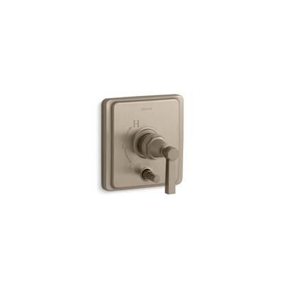 Kohler Pinstripe Rite-temp Valve Trim with Push-button Diverter and Lever Handle - Vibrant... by Kohler