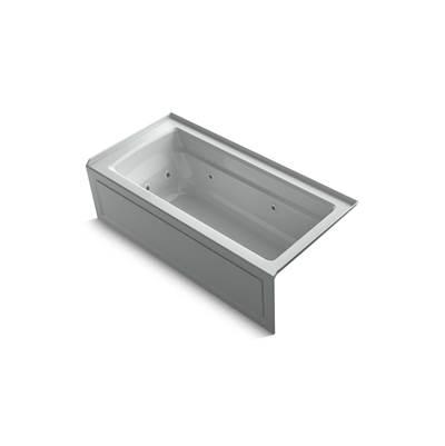 Archer 66'' x 32'' alcove whirlpool bath with Bask heated surface, right drain