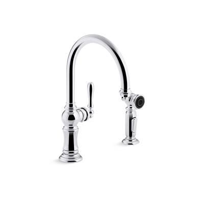 Artifacts Single-handle kitchen sink faucet with two-function sprayhead by Kohler