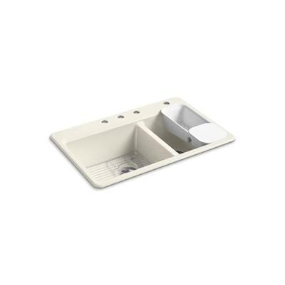 Riverby 33'' top-mount double-bowl workstation kitchen sink
