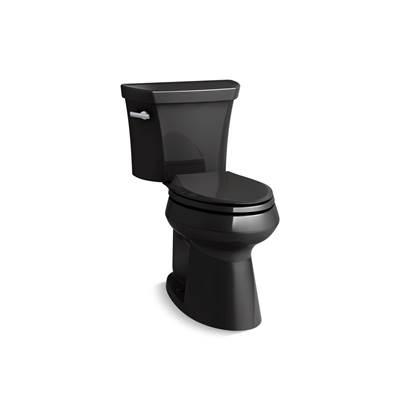Highline Two-piece elongated toilet with concealed trapway, 1.28 gpf - Black by Kohler