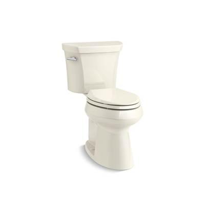Highline Two-piece elongated toilet with concealed trapway, 1.28 gpf - Biscuit by Kohler