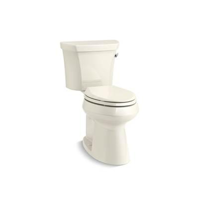 Highline Two-piece elongated toilet with concealed trapway, 1.28 gpf - Biscuit by Kohler