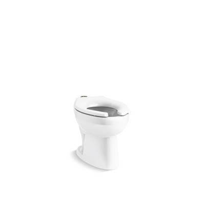 WellcommeE Ultra Floor-mount top spud antimicrobial flushometer bowl - White