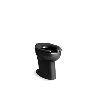 HighcliffE Ultra Floor-mount top spud flushometer bowl - Black by Kohler