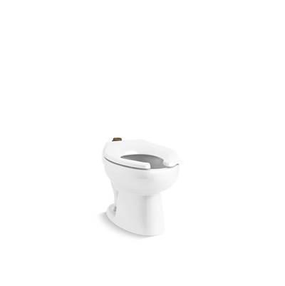 JuvenileE Ultra Floor-mount top spud flushometer bowl - White