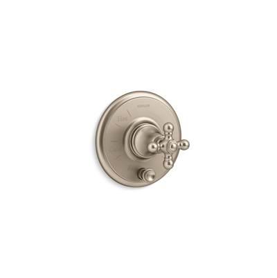 Artifacts Rite-Temp valve trim with push-button diverter and cross handle by Kohler