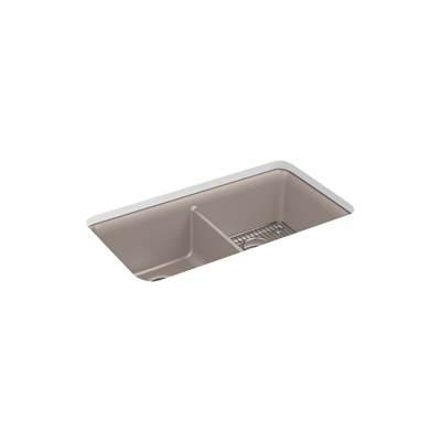Cairn 33-1/2'' undermount double-bowl kitchen sink by Kohler