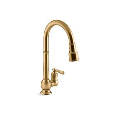 Artifacts Pull-down kitchen sink faucet with three-function sprayhead by Kohler