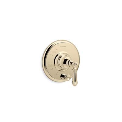 Artifacts Rite-Temp valve trim with push-button diverter and lever handle by Kohler