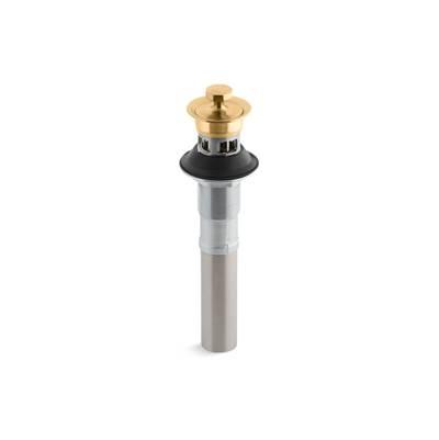 Bathroom sink drain with overflow and non-removable metal stopper by Kohler