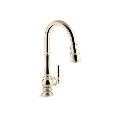 Artifacts Pull-down kitchen sink faucet with three-function sprayhead by Kohler