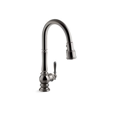 Artifacts Pull-down kitchen sink faucet with three-function sprayhead by Kohler
