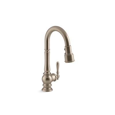 Artifacts Pull-down kitchen sink faucet with three-function sprayhead by Kohler