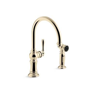 Artifacts Single-handle kitchen sink faucet with two-function sprayhead by Kohler